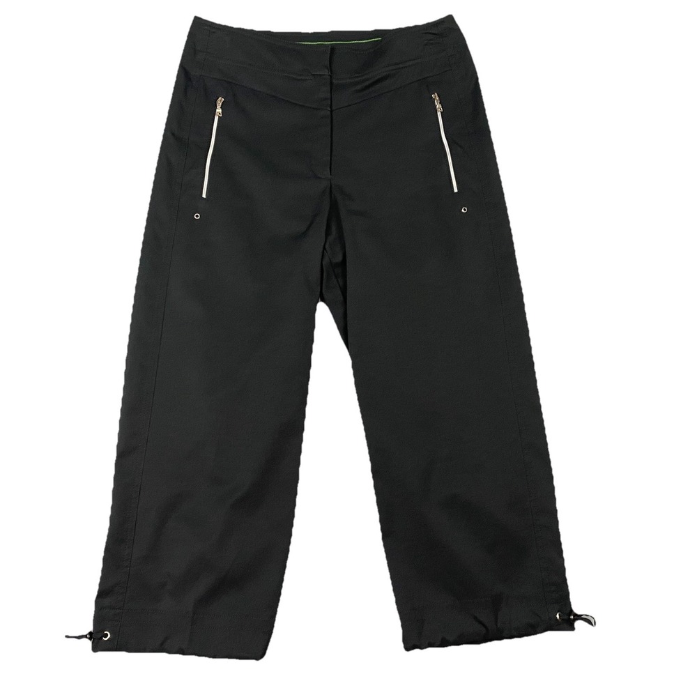 Tail Tech Performance Cropped Adjustable Hem Activewear‎ Pants Womens 4 Black